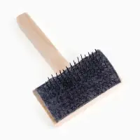 Щетка-пуходёрка деревянная ZOONIK &laquo;Кавказец&raquo; полукруглая, 100&times;55 см