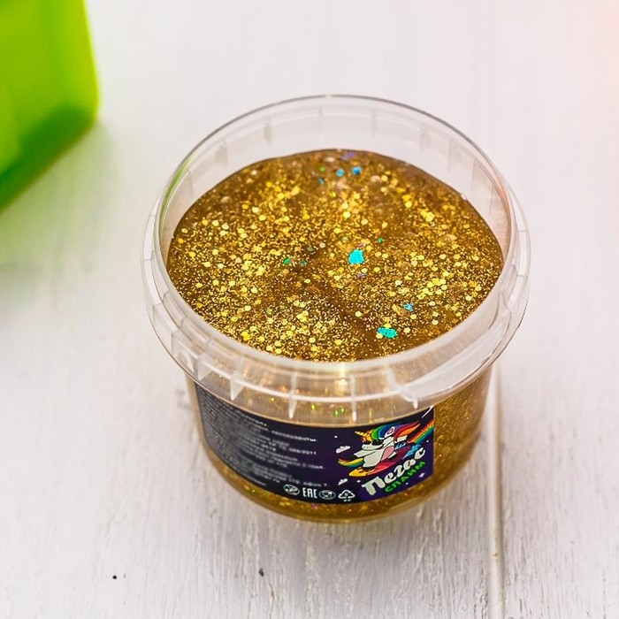 Слайм &laquo;Пегас&raquo; голография, золото, 90 г