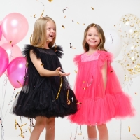 Платье детское нарядное с пышной юбкой KAFTAN, рост 134-140, чёрный Платье детское нарядное с пышной юбкой KAFTAN, рост 134-140, чёрный