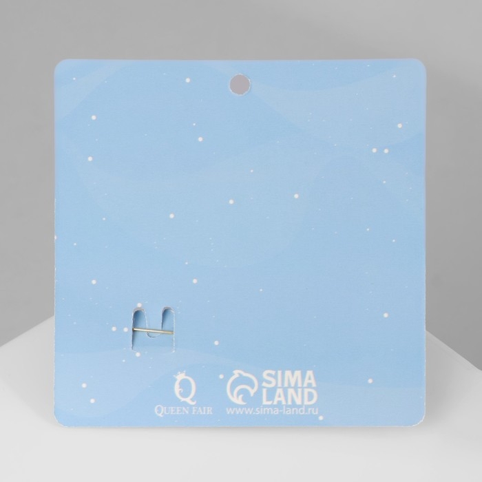 Брошь &laquo;Щенок&raquo;, цвет чёрно-белый в розовом золоте