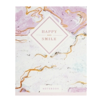 Комплект тетрадей из 4 штук, 96 листов в клетку Calligrata "Мрамор", обложка мелованный картон хром, блок №2, белизна 75% (серые листы)