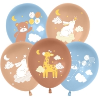 Шар латексный 12" &laquo;Любимые зверята&raquo;, пастель, 2 ст., набор 25 шт., МИКС