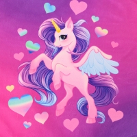 Сумка детская &laquo;Единорог&raquo;, 35 &times; 30 см, цвет фиолетовый