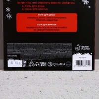 Подарочный набор ЧИСТОЕ СЧАСТЬЕ &laquo;Ничего&raquo;: гель для душа 250 мл и гель для бритья 110 мл, Новый Год