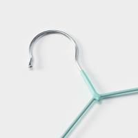 Плечики - вешалки для одежды антискользящие Доляна, 40&times;19 см, 10 шт, цвет зелёный