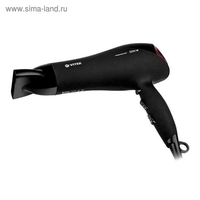 Фен Vitek VT-8208 BK, 2200 Вт, 3 режимов, 3 скорости, ионизация, чёрный Фен Vitek VT-8208 BK, 2200 Вт, 3 режимов, 3 скорости, ионизация, чёрный