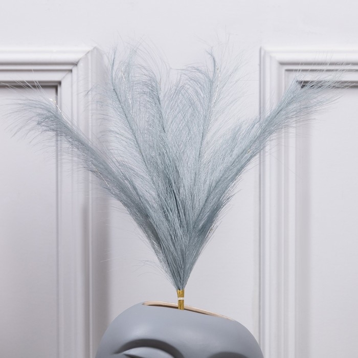 Ветка светодиодная серая, 56 см, 15 LED, батарейки ААх2 (не в комплекте), свчение теплое белое