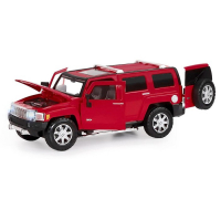 Машина металлическая Hummer H3 1:24 открываются двери, капот, свободный ход колёс, световые и звуковые эффекты Машина металлическая Hummer H3 1:24 открываются двери, капот, свободный ход колёс, световые и звуковые эффекты