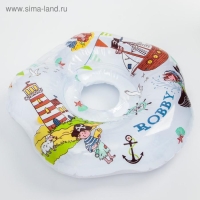 Круг для плавания на шею Robby, &laquo;Пираты&raquo;, надувной, с ручками, цвет белый