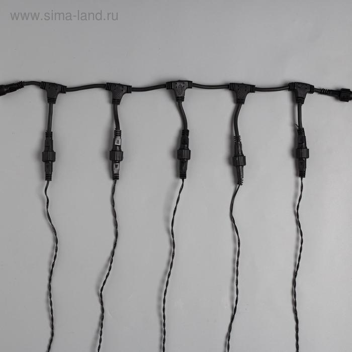 Гирлянда &laquo;Клип-лайт&raquo; 5 нитей по 20 м, IP44, УМС, тёмная нить, 665 LED, свечение зелёное, 24 В