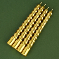 Новогодние свечи витые &laquo;Новый год: Счастливого нового года и рождества&raquo;, без аромата, набор 4 шт, высота 15 см