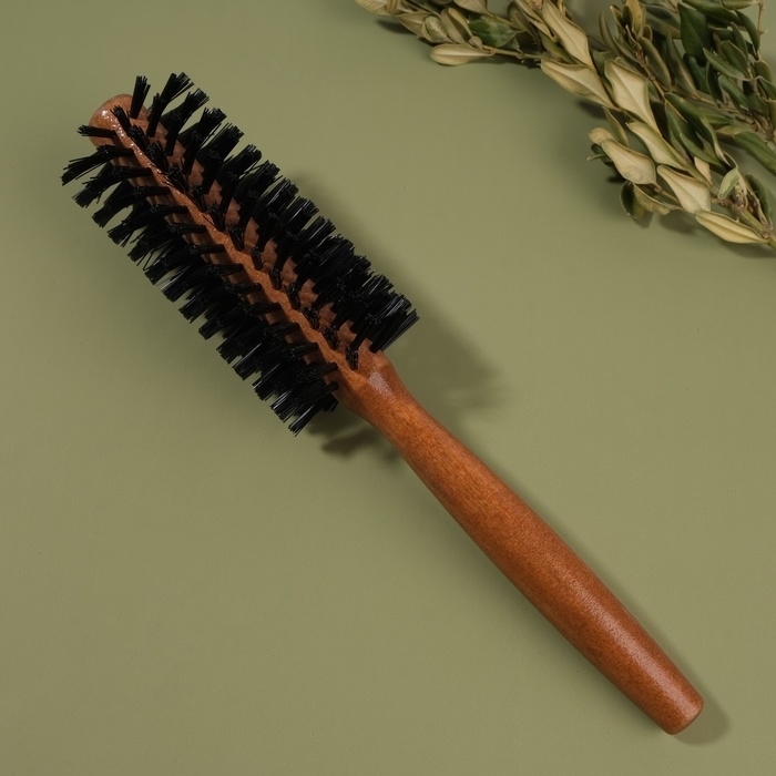 Брашинг, d = 2/5 &times; 22 см, искусственная щетина, цвет &laquo;тёмное дерево&raquo;