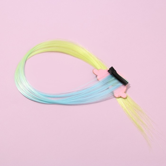 Заколки для волос , цветная прядь &laquo;Ты состоишь из love&raquo;