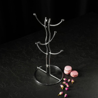 Подставка для кружек на 6 предметов Доляна, 16×16×32 см, цвет хромированный Подставка для кружек на 6 предметов Доляна, 16×16×32 см, цвет хромированный