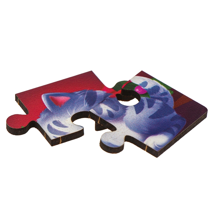 Дервянные пазлы на новый год &laquo;Зверята украшают ёлочку&raquo;