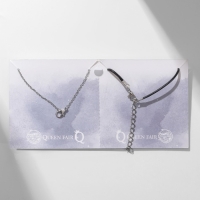 Кулоны &laquo;Неразлучники&raquo; на магните, половинки сердца, цвет чёрно-серебряный, 48 см