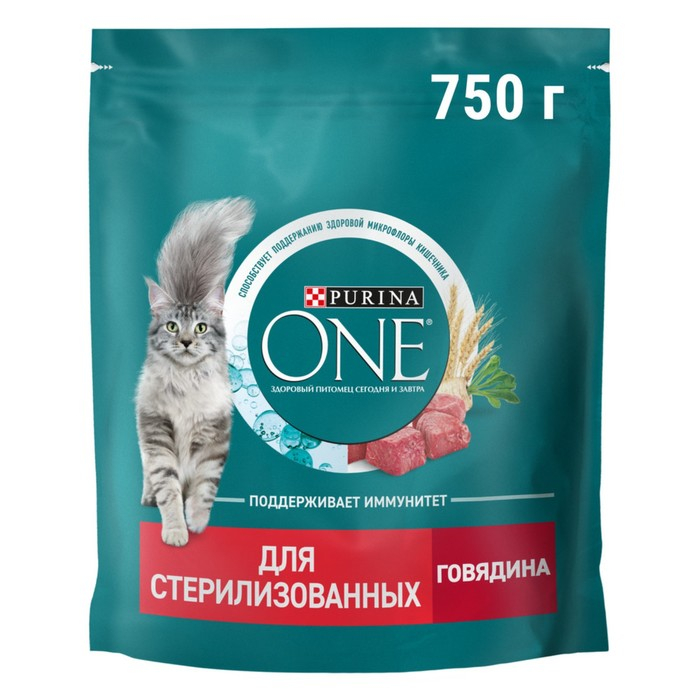 Сухой корм Purinа One для стерилизованных кошек, говядина/пшеница, 750 г Сухой корм Purinа One для стерилизованных кошек, говядина/пшеница, 750 г