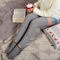 Гетры женские из монгольской шерсти, цвет серый Гетры женские из монгольской шерсти, цвет серый