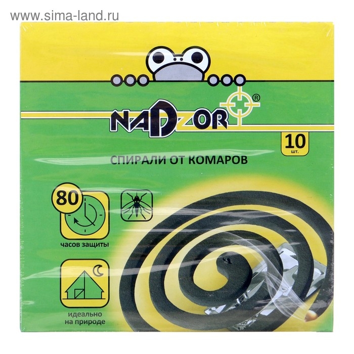 Спирали от комаров "Nadzor", черные, 10 шт