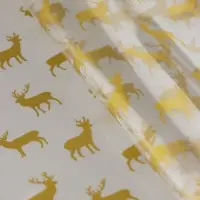 Пленка глянцевая "Северные олени", золото, 0,7 х 7,5 м, 40 мкм, 200 гр
