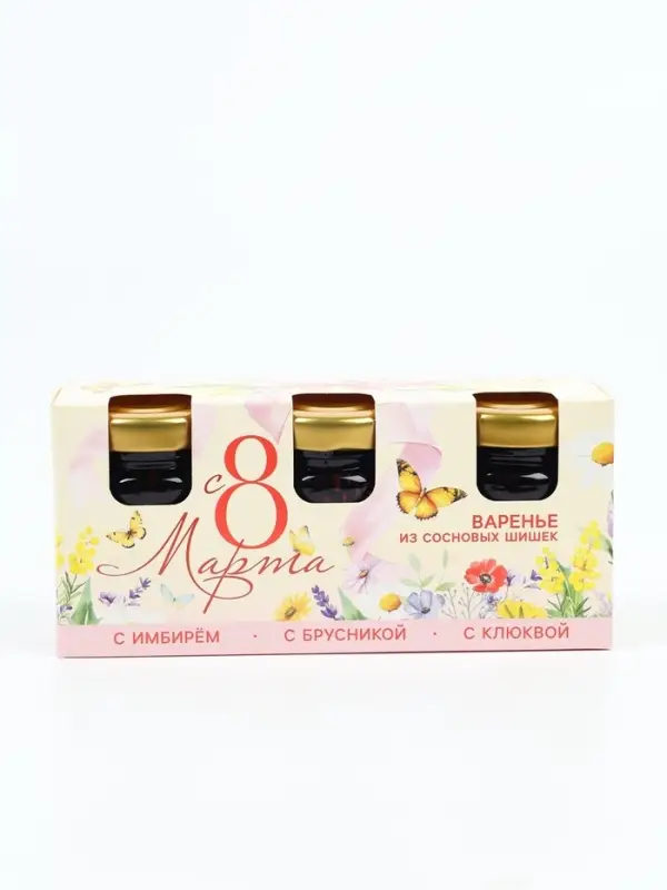 Набор варенья с сосновыми шишками "Нежная акварель", 30 г x 3 шт 9353011