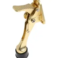 Фиксатор дверной LOCKLAND &ldquo;козья ножка&rdquo;, с автоподъемом, цвет золото