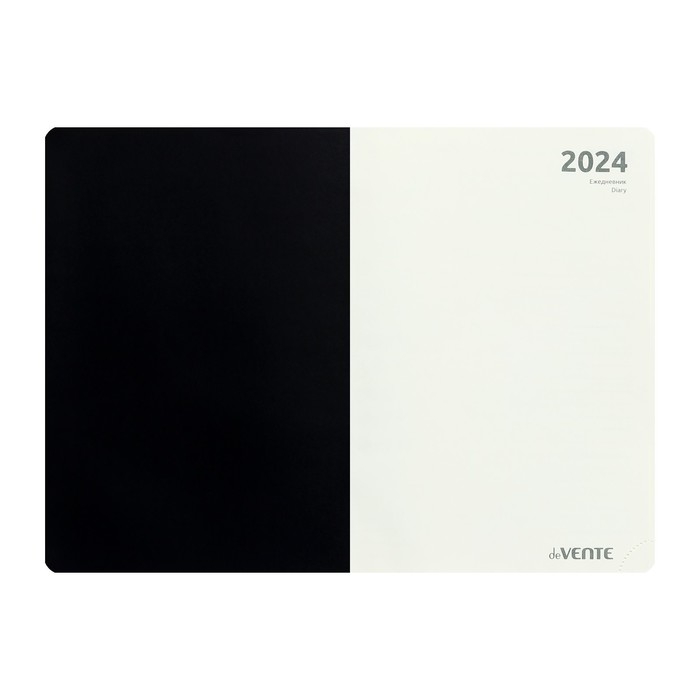 Ежедневник датированный 2024 A5 176 листов, deVENTE.Grande, твёрдая обложка из искусственной кожи, тиснение фольгой, ляссе, кремовый блок 70 г/м2, чёрный Ежедневник датированный 2024 A5 176 листов, deVENTE.Grande, твёрдая обложка из искусственной кожи, тиснение фольгой, ляссе, кремовый блок 70 г/м2, чёрный