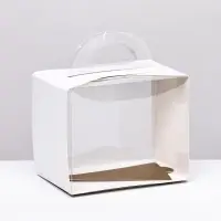 Кондитерская упаковка под пирожное, белая, 12&times;8&times;10 см