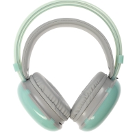 Наушники полноразмерные Mybit W-33, RGB подсветка, BT5.3, 800 мАч, Type-C, зелёные