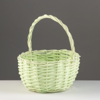 Набор корзин, D24x13/26 см, D18x11/23 см, 2 шт, зеленый, ива Набор корзин, D24x13/26 см, D18x11/23 см, 2 шт, зеленый, ива