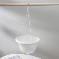 Кашпо для цветов подвесное &laquo;Грация&raquo;, 4,5 л, пластик, цвет белый