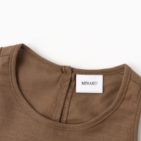 Блузка для девочки, MINAKU, бежевая, рост 110 см