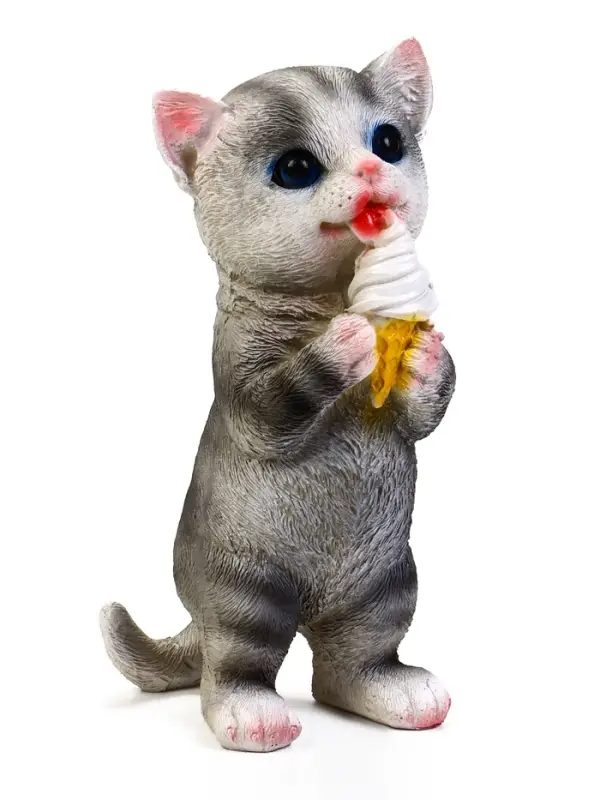 Садовая фигура 19 х 11 х 7 см "Котенок с пироженкой"