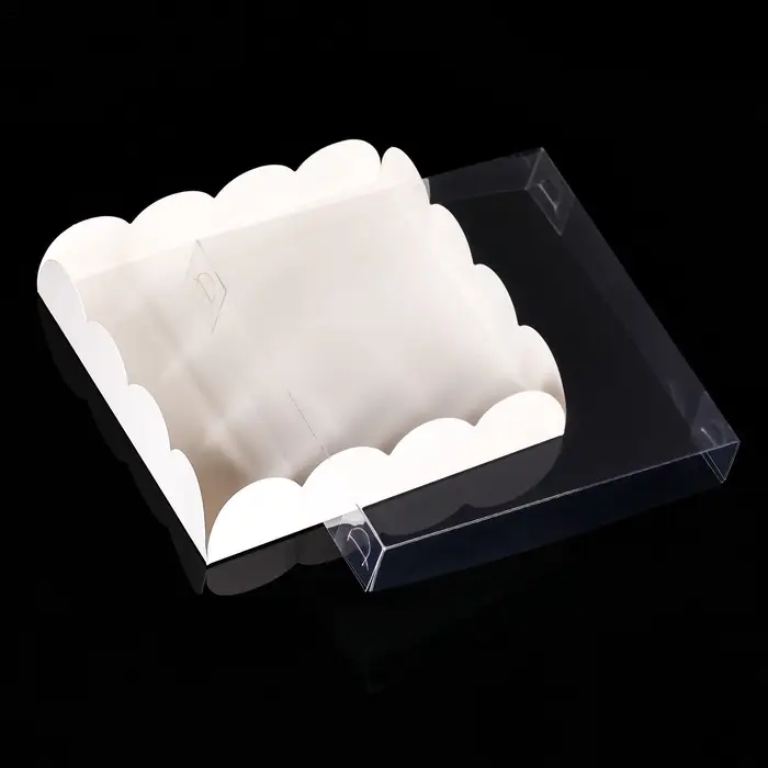 Коробка для печенья, белая, 15&times;15&times;3 см