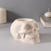 Подсвечник "Череп " 7*10см белый Подсвечник "Череп " 7*10см белый
