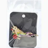 Брошь "Птичка" экзотическая, цветная в золоте