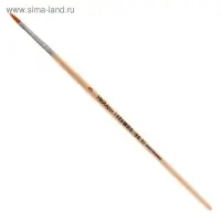 Кисть ворс "Нейлон", плоская, № 3, ручка из дерева