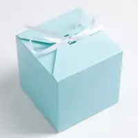 Коробка складная голубая, 10&times;10&times;10 см