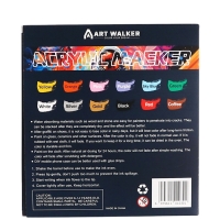 Набор маркеров акриловых 12 цветов, конусный наконечник 0,7мм