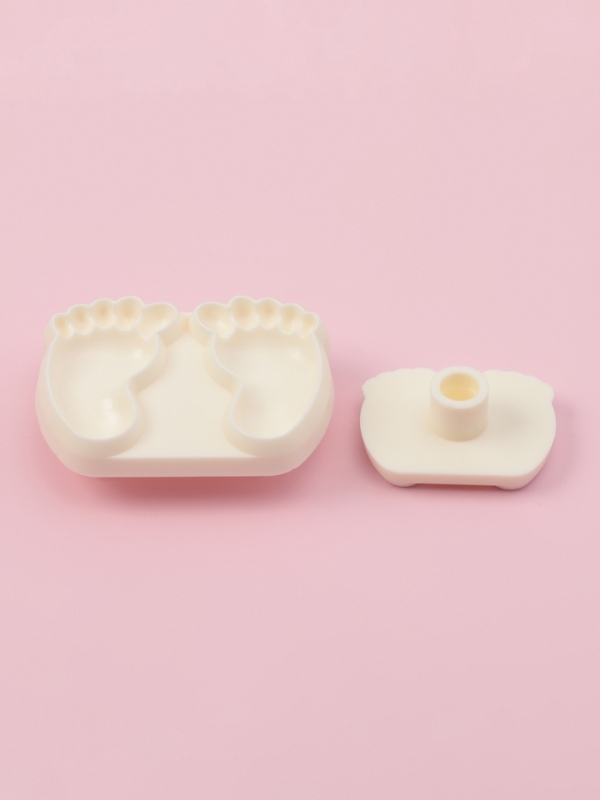 Печати для теста и мастики Доляна &laquo;Детские ножки&raquo;, набор 2 шт, пластик, молочные