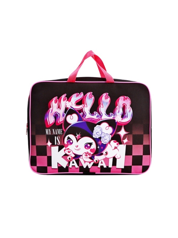 Папка с ручками текстильная А4, 360&times;245&times;70 мм, Calligrata TOP &laquo;Кавай&raquo;