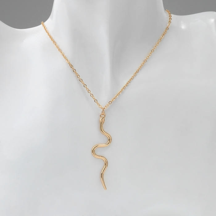 Кулон &laquo;Змея&raquo; изящная, цвет золото