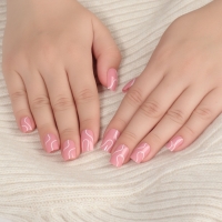 Накладные ногти «lines», 24 шт, с клеевыми пластинами, форма мягкий квадрат, цвет нежно-розовый Накладные ногти «lines», 24 шт, с клеевыми пластинами, форма мягкий квадрат, цвет нежно-розовый