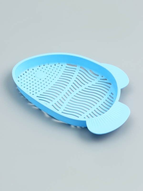 Проращиватель травы кошкам "Рыбка", с семенами, 18 х 12 х 4 см, синий/голубой