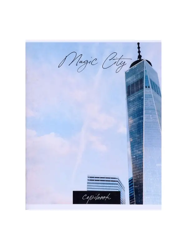 Тетрадь 48 листов в клетку Calligrata &laquo;Города&raquo;, обложка мелованный картон, серые листы, МИКС