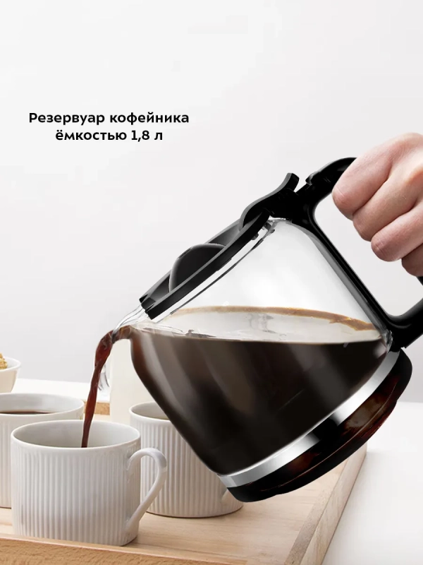 Капельная кофеварка электрическая КТ-7181 - 900Вт