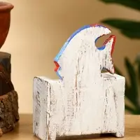 Календарь настольный &laquo;Рыбка&raquo;, 7&times;4&times;10 см, дерево, сине-белый