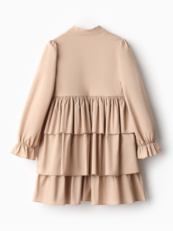 Платье для девочки MINAKU цвет бежевый, рост 128 см Платье для девочки MINAKU цвет бежевый, рост 128 см