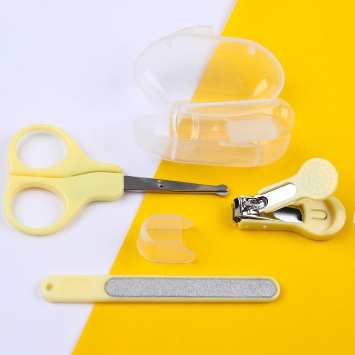 Набор маникюрный детский &laquo;Наше Чудо&raquo;, 4 предмета: ножнички, книпсер, пилочка, щётка