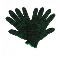 Перчатки рабочие, хб, вязка 10 класс, 4 нити, размер 9, зелёные, &laquo;Двойные&raquo;